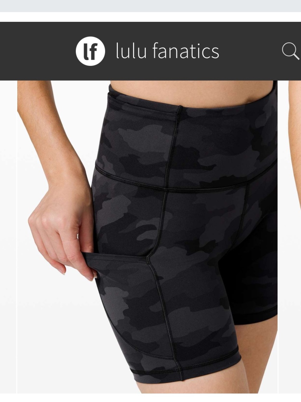 Lululemon Fast and Free Short 6" Non-Reflective 4 Heritage 365 Camo Deep Coal